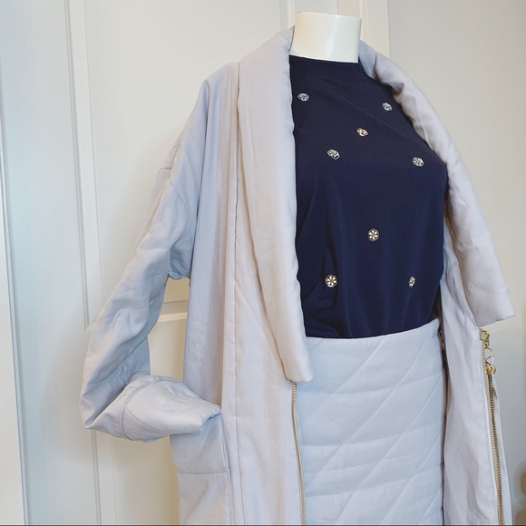 Puffy Padded Mini Grey Skirt with tassle detail - Picture 8 of 9